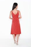 Jeraldine Waterfall Hem Dress in Rose