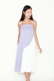 Jerine Colour Block Shift Dress in Lavender