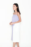 Jerine Colour Block Shift Dress in Lavender