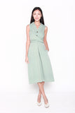 Josephine Tuxedo Style Dress in Mint