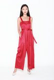 Lola Wide-Legged Jumpsuit in Red