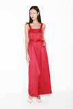 Lola Wide-Legged Jumpsuit in Red