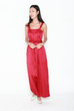 Lola Wide-Legged Jumpsuit in Red