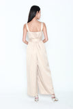 Lola Wide-Legged Jumpsuit in Wheat