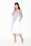 Jerine Colour Block Shift Dress in Lavender