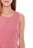 Helen Waterfall Ruffles Dress in Salmon