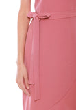 Helen Waterfall Ruffles Dress in Salmon