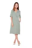 Olivia Lapel Collar Dress in Mint
