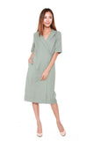 Olivia Lapel Collar Dress in Mint