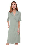 Olivia Lapel Collar Dress in Mint