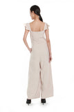 Rebecca Button Jumpsuit in Cream