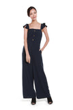 Rebecca Button Jumpsuit in Navy