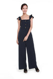 Rebecca Button Jumpsuit in Navy