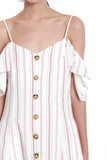 Penelope Cold Shoulder Stripe Dress