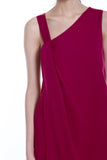 Liv Toga Dress in Magenta