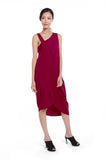 Liv Toga Dress in Magenta