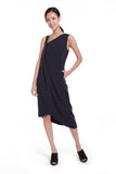 Liv Toga Dress in Navy