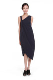 Liv Toga Dress in Navy