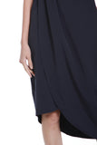 Liv Toga Dress in Navy