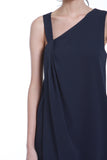 Liv Toga Dress in Navy