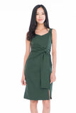 Maia Knot Tie Midi in Forest