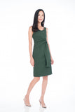 Maia Knot Tie Midi in Forest