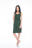 Maia Knot Tie Midi in Forest