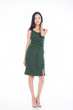 Maia Knot Tie Midi in Forest