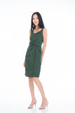 Maia Knot Tie Midi in Forest