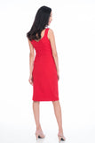 Maia Knot Tie Midi in Red