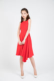 Maileen Side Fold Skater In Red