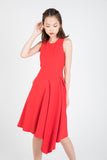 Maileen Side Fold Skater In Red
