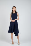 Maileen Side Fold Skater In Navy