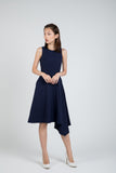 Maileen Side Fold Skater In Navy
