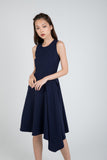 Maileen Side Fold Skater In Navy