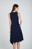 Maileen Side Fold Skater In Navy