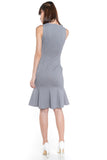 Sarah Mermaid Hem Embossed Dress In Grey - Mint Ooak - Dress - 7