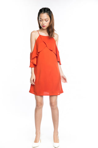 Angie Flutter 2 way Dress in Burnt Orange