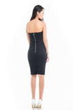 Katie Bustier Midi Dress In black - Mint Ooak - Dress - 3