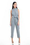 Nellie High-Neck Jumpsuit - Mint Ooak - Jumpsuit, Romper, Grey, high-neck - 2