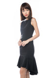 Olivia Mermaid Dip Hem In Black - Mint Ooak - Dress - 1