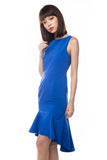 Olivia Mermaid Dip Hem In Blue - Mint Ooak - Dress - 6