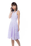 Natellie Cloud Midi Skater in Lilac - Mint Ooak - Dress - 3