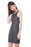 Rach textured Bodycon dress in Ash Grey - Mint Ooak - Dress - 4