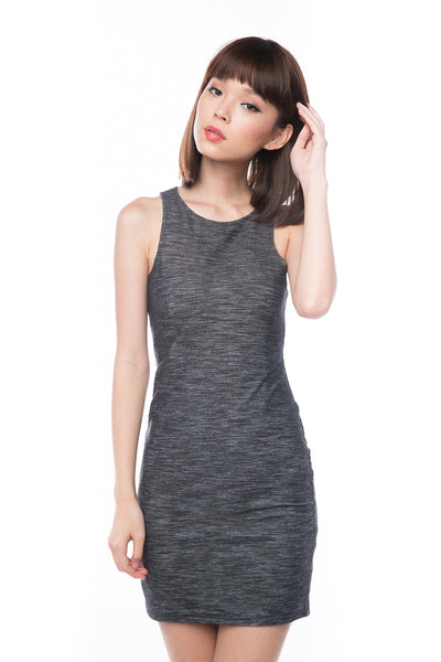 Rach textured Bodycon dress in Ash Grey - Mint Ooak - Dress - 1