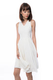 Leah Pine Stripe Full Circle Midi in Cream - Mint Ooak - Dress - 1
