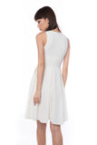 Leah Pine Stripe Full Circle Midi in Cream - Mint Ooak - Dress - 6