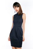 Raye Cheongsam Tulip Dress in Navy