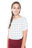 Meg Checked crop Top - Mint Ooak - Top - 4