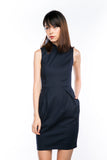 Raye Cheongsam Tulip Dress in Navy